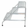 Vestil Aluminum Step Stand Silver 3 Step Wide Welded 500 lb Capacity SSA-3W